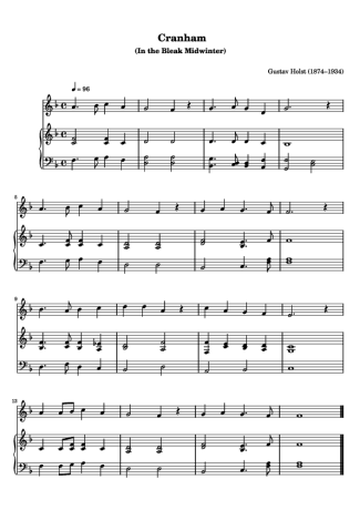 Christmas Songs (Temas Natalinos) Cranham score for Piano