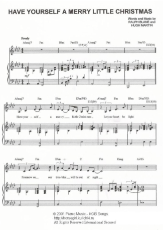 Christmas Songs (Temas Natalinos) Have Yourself a Merry Little Christmas score for Piano