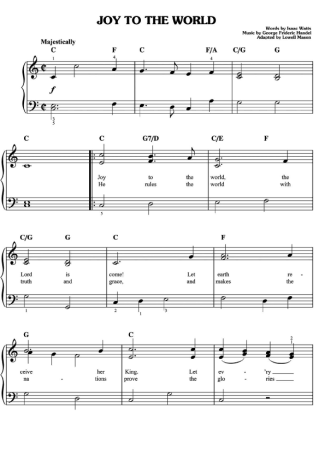 Christmas Songs (Temas Natalinos) Joy To The World (V2) score for Piano