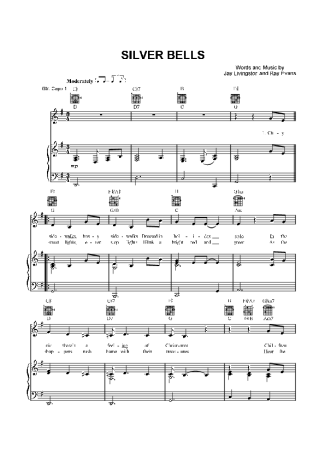Christmas Songs (Temas Natalinos) Silver Bells score for Piano