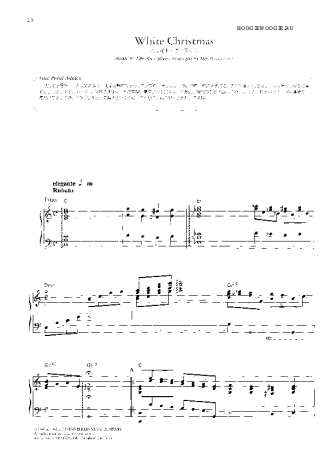 Christmas Songs (Temas Natalinos) White Christmas score for Piano