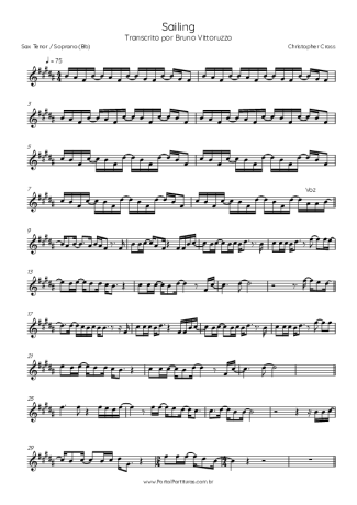 Christopher Cross  score for Tenor Saxophone Soprano (Bb)