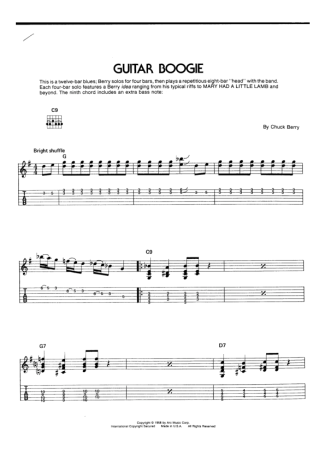 Chuck Berry Guitar Boogie score for Guitar