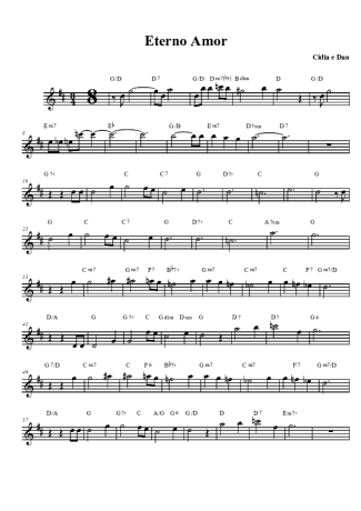 Cídia e Dan Eterno Amor (Novela Alma Gêmea) score for Clarinet (Bb)