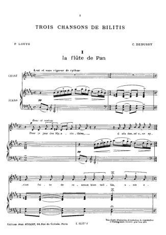 Claude Debussy  score for Piano