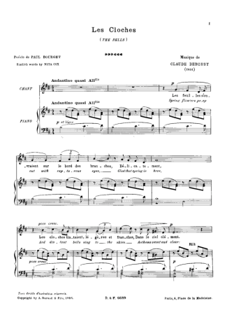 Claude Debussy  score for Piano