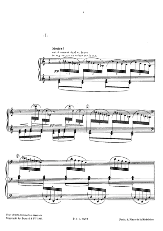 Claude Debussy Prelude I Brouillards score for Piano