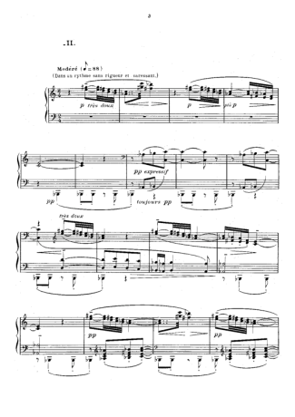 Claude Debussy Prelude II Volles score for Piano