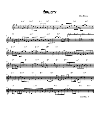 Cleo Henry  score for Clarinet (Bb)