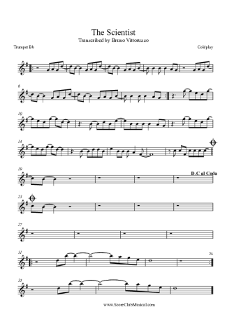 Coldplay  score for Trumpet