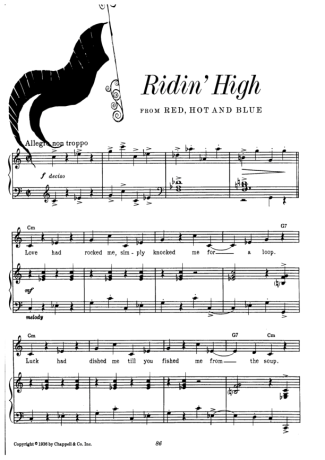 Cole Porter Ridin High score for Piano