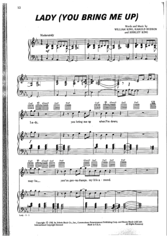 Commodores  score for Piano