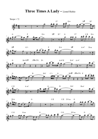Commodores  score for Tenor Saxophone Soprano (Bb)