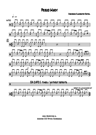 Creedence Clearwater Revival Proud Mary score for Drums