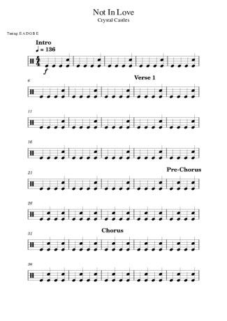 Score for Drums