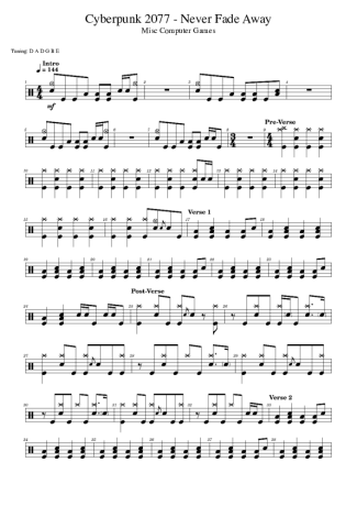 Cyberpunk 2077  score for Drums