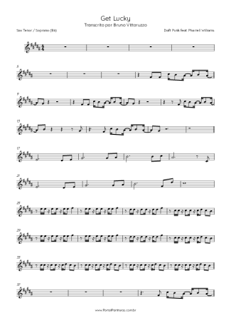 Daft Punk  score for Tenor Saxophone Soprano (Bb)