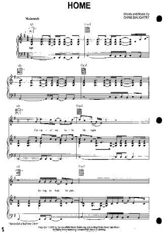 Daughtry  score for Piano