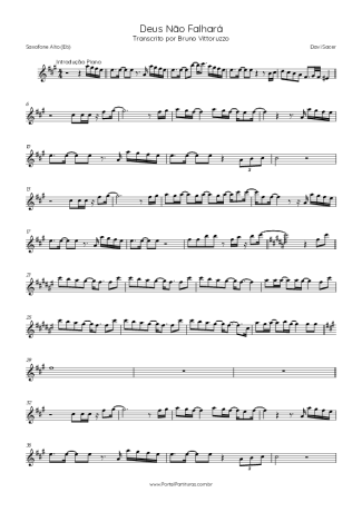 Davi Sacer  score for Alto Saxophone