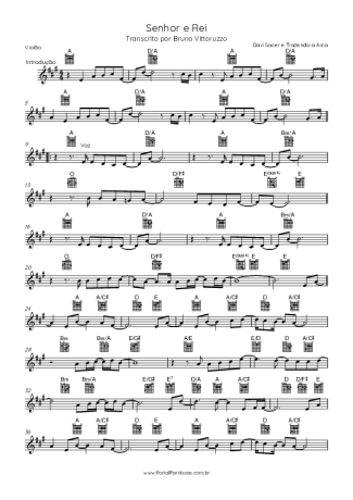 Davi Sacer e Trazendo a Arca  score for Acoustic Guitar