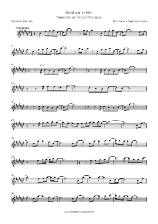 Davi Sacer e Trazendo a Arca  score for Alto Saxophone