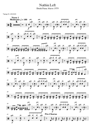 Death From Above 1979  score for Drums