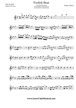 Debbie Gibson  score for Alto Saxophone
