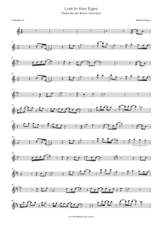 Debbie Gibson Lost In Your Eyes score for Clarinet (C)