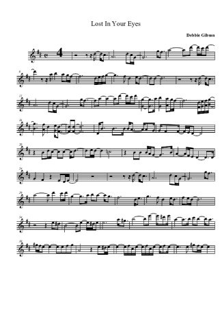 Debbie Gibson Lost in Your Eyes score for Tenor Saxophone Soprano (Bb)