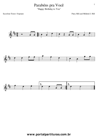 Desconhecido  score for Tenor Saxophone Soprano (Bb)