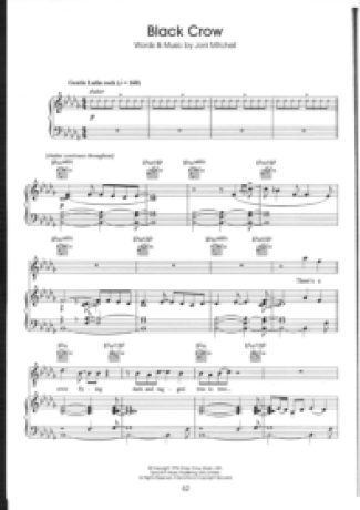 Diana Krall Black Crow score for Piano