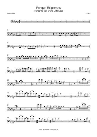 Diana Porque Brigamos score for Cello