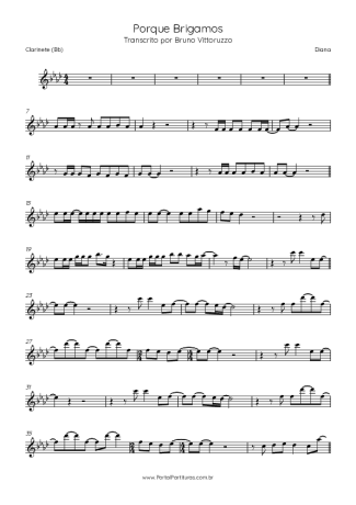 Diana  score for Clarinet (Bb)