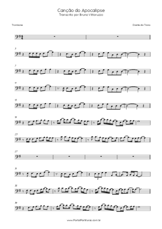 Diante do Trono Canção Do Apocalipse score for Trombone