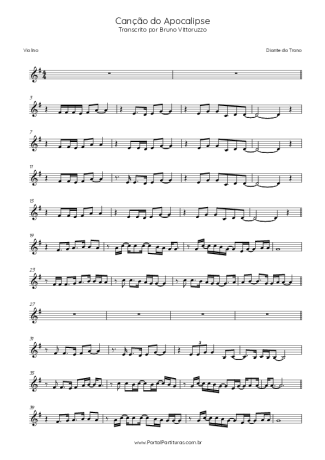 Diante do Trono  score for Violin