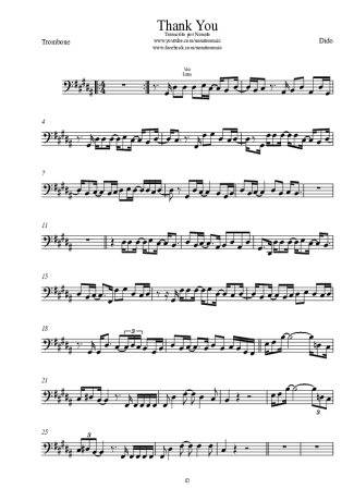 Dido  score for Trombone