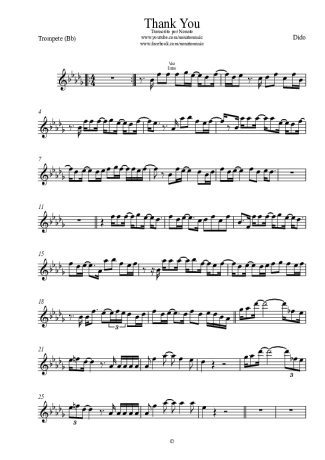 Dido  score for Trumpet