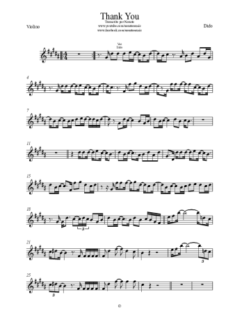 Dido  score for Violin