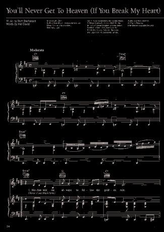 Dionne Warwick  score for Piano