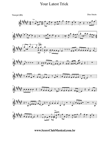 Dire Straits Your Latest Trick score for Trumpet