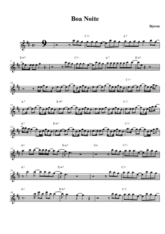 Djavan  score for Clarinet (Bb)