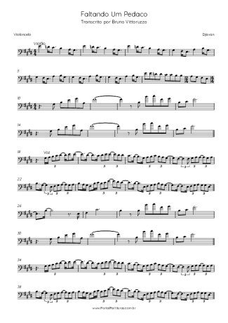 Djavan  score for Cello