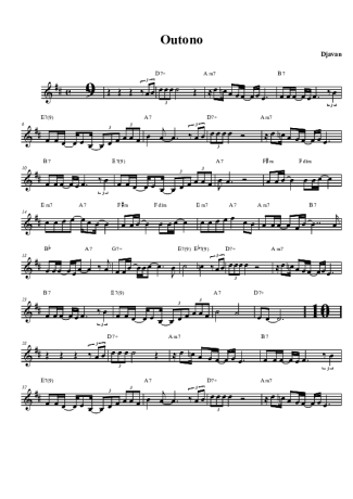 Djavan Outono score for Clarinet (Bb)
