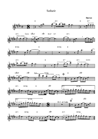 Djavan  score for Tenor Saxophone Soprano (Bb)