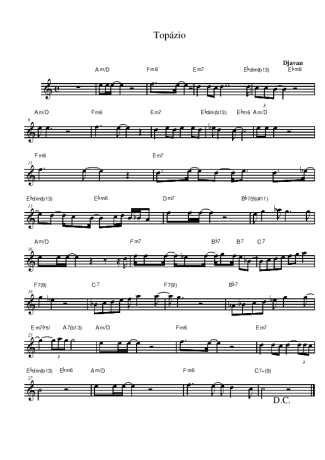 Djavan Topásio score for Alto Saxophone