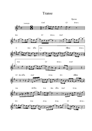 Djavan  score for Tenor Saxophone Soprano (Bb)