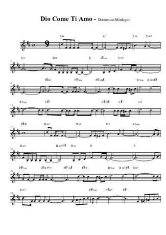 Domenico Modugno  score for Tenor Saxophone Soprano (Bb)