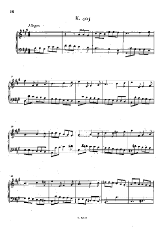 Domenico Scarlatti Keyboard Sonata In A Major K.405 score for Piano