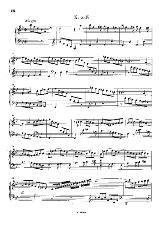 Domenico Scarlatti Keyboard Sonata In Bb Major K.248 score for Piano