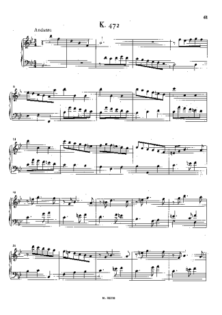 Domenico Scarlatti Keyboard Sonata In Bb Major K.472 score for Piano